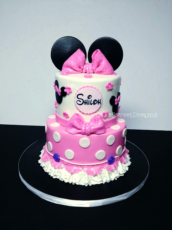 Minnie Mouse 1st Birthday Cake Minnie Mouse 1st Birthday Cake