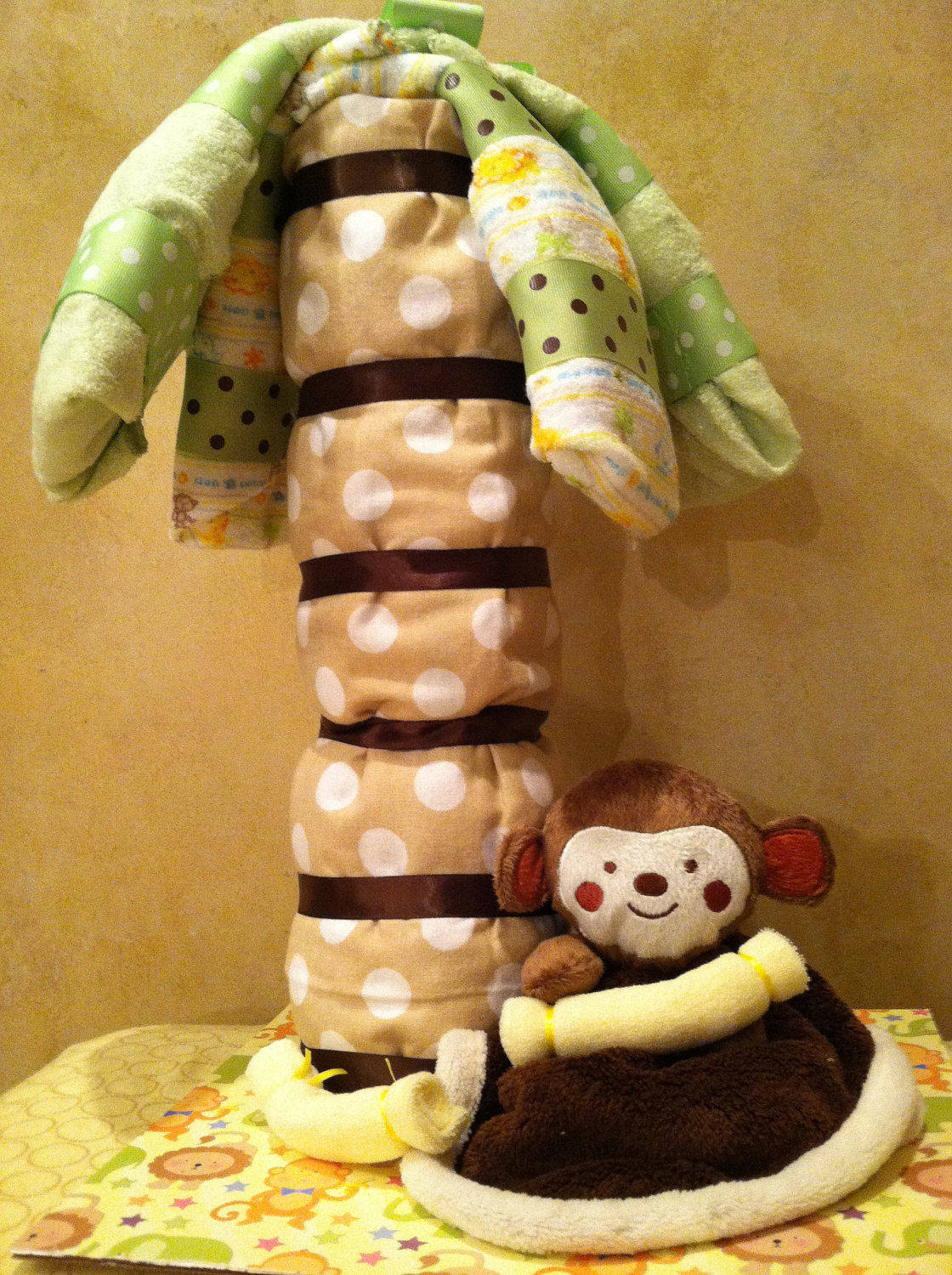 Monkey Baby Shower Diaper Cake