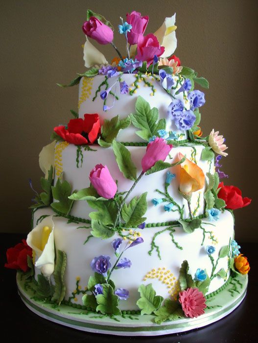 Most Beautiful Flowers Birthday Cakes Most Beautiful Flowers Birthday Cakes