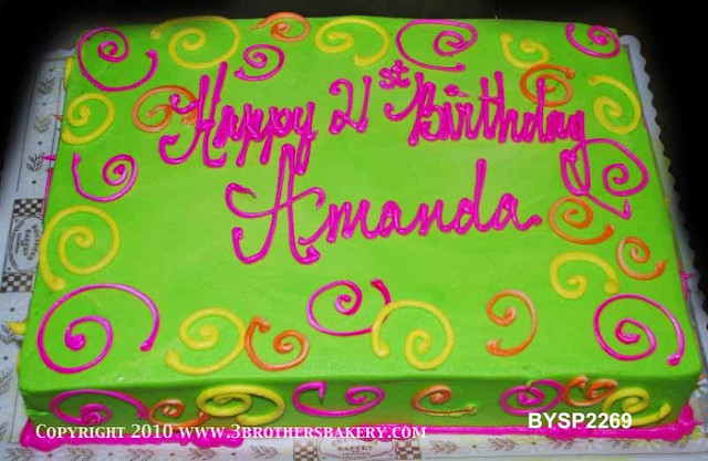 Neon Birthday Sheet Cakes Neon Birthday Sheet Cakes