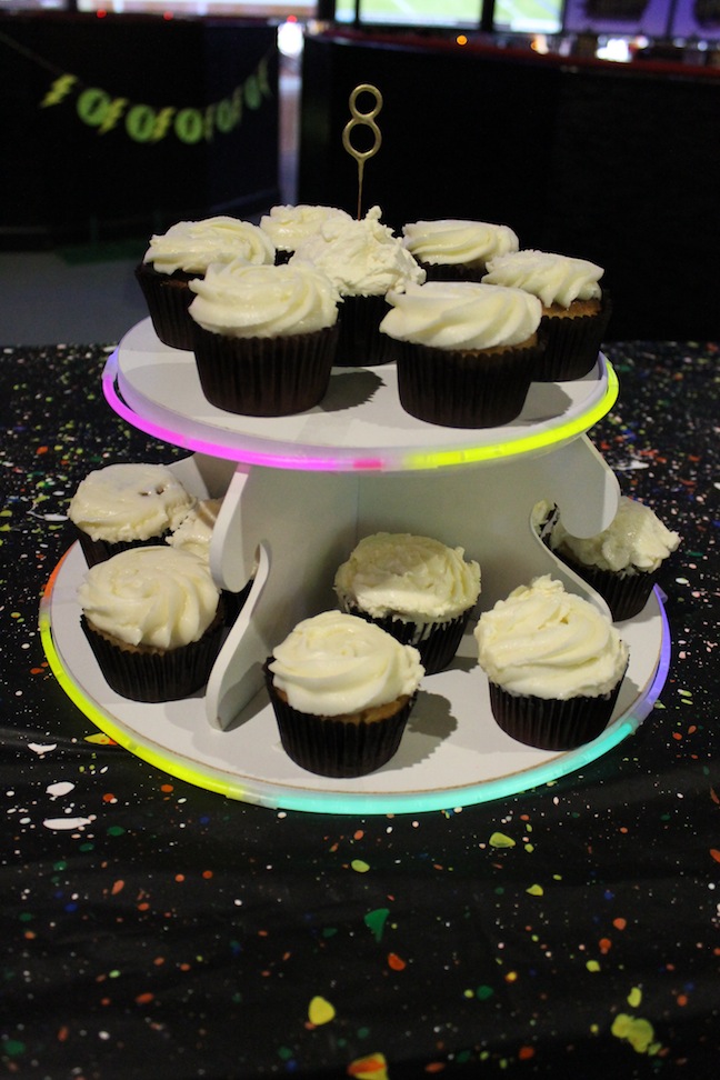 Neon Glow in the Dark Cupcakes