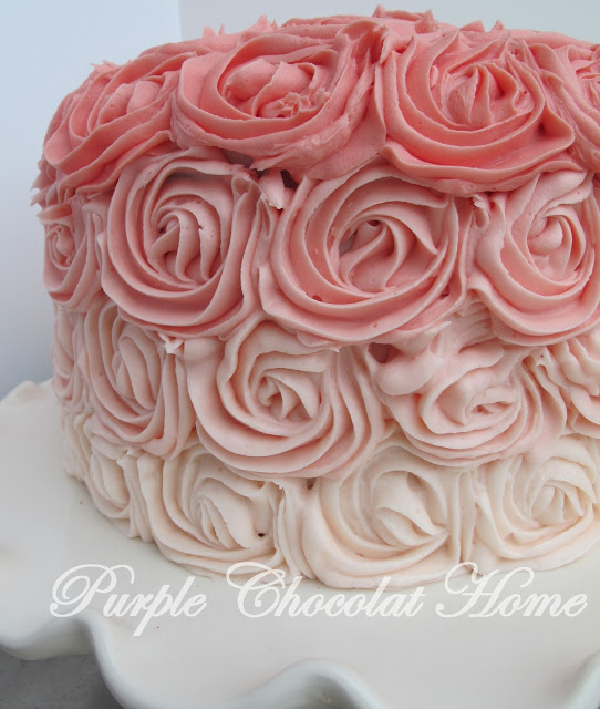 Ombre Rose Cake Ombre Rose Cake