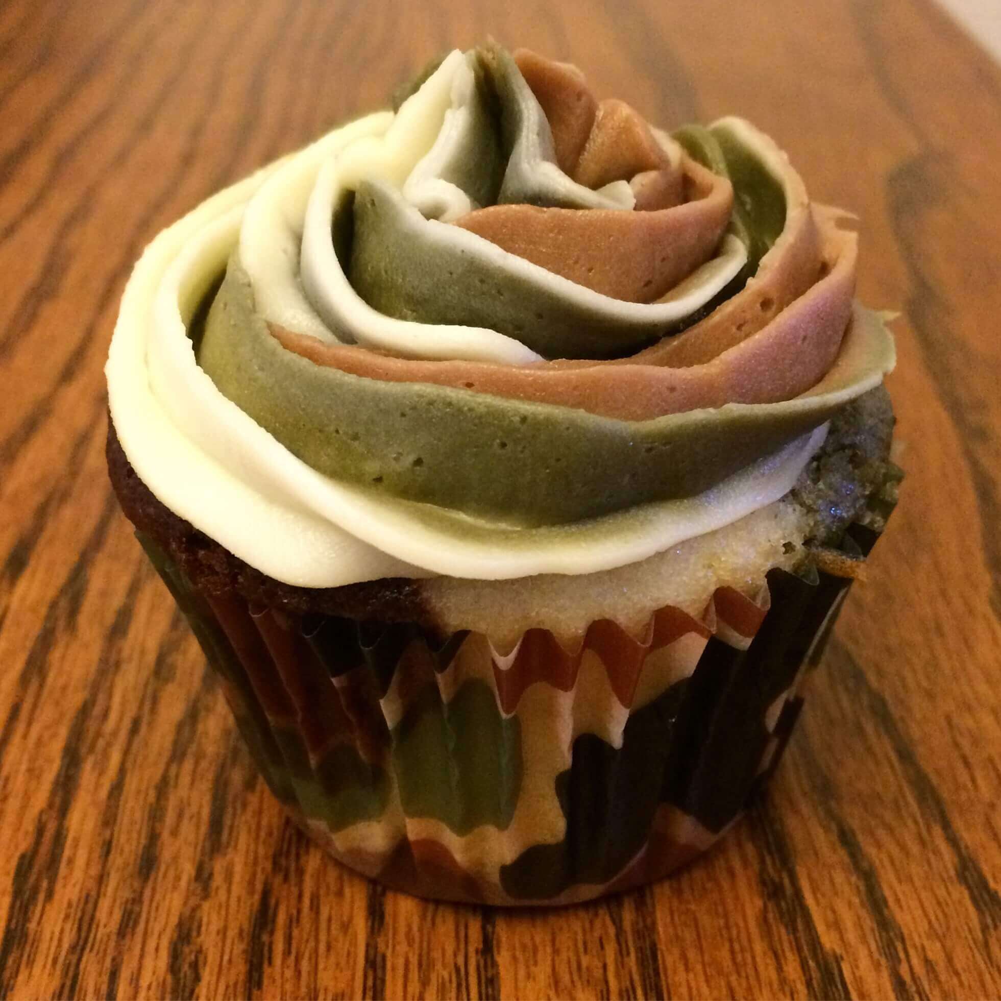 Orange Camo Cupcakes Frosting