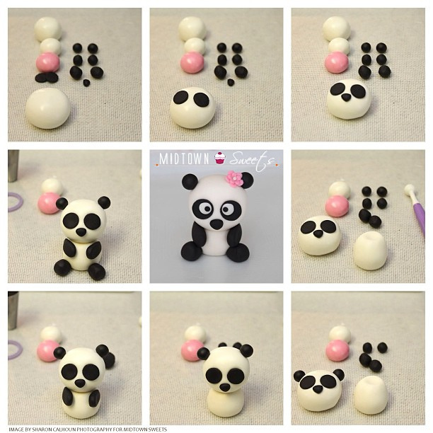 Panda Bear Fondant Cake