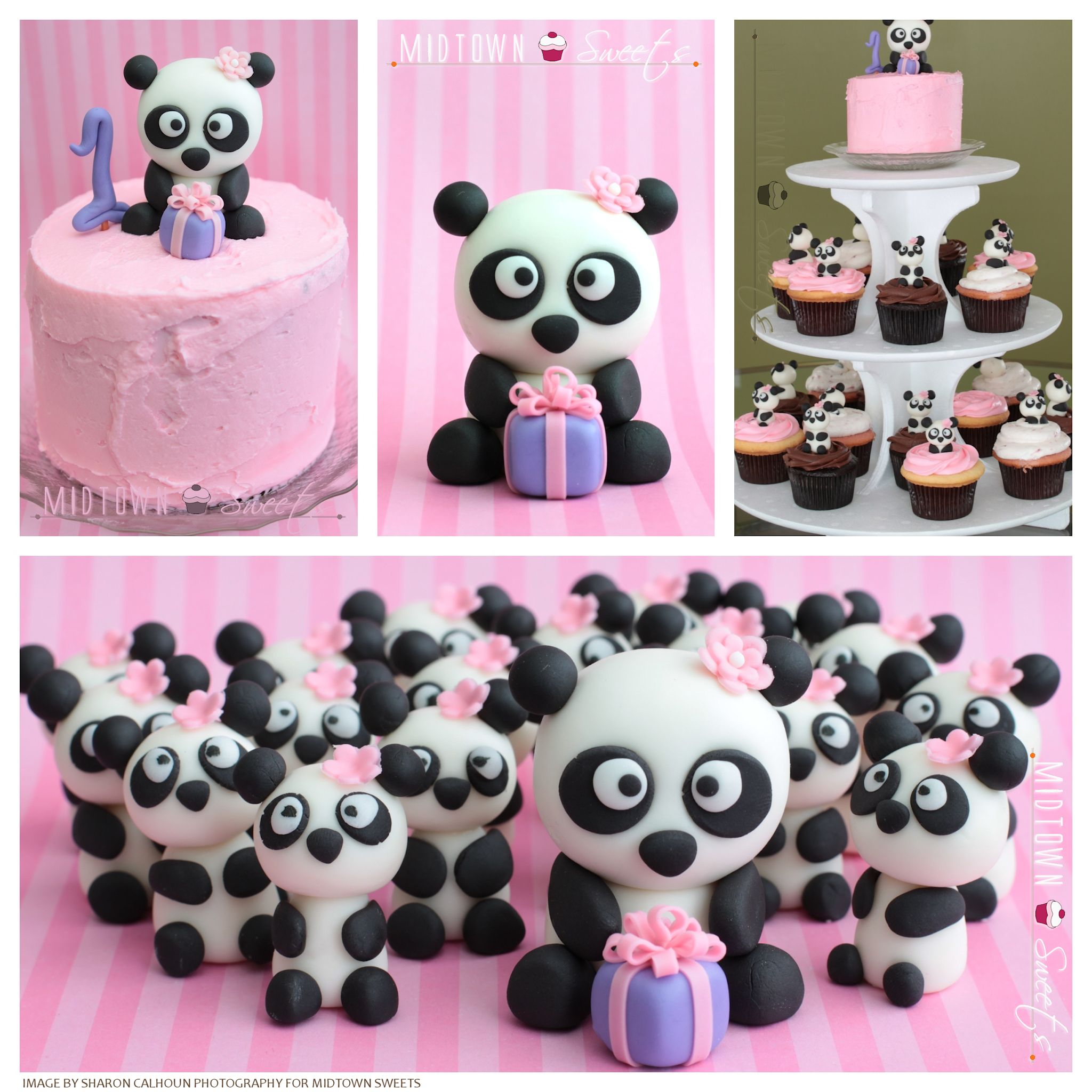 Panda Cupcake Birthday Cakes