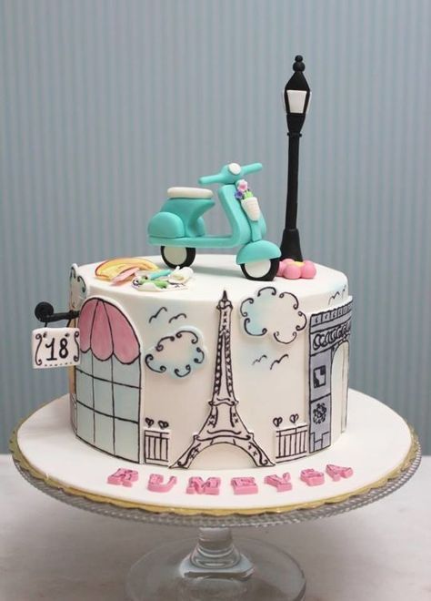 Paris Birthday Cake Ideas