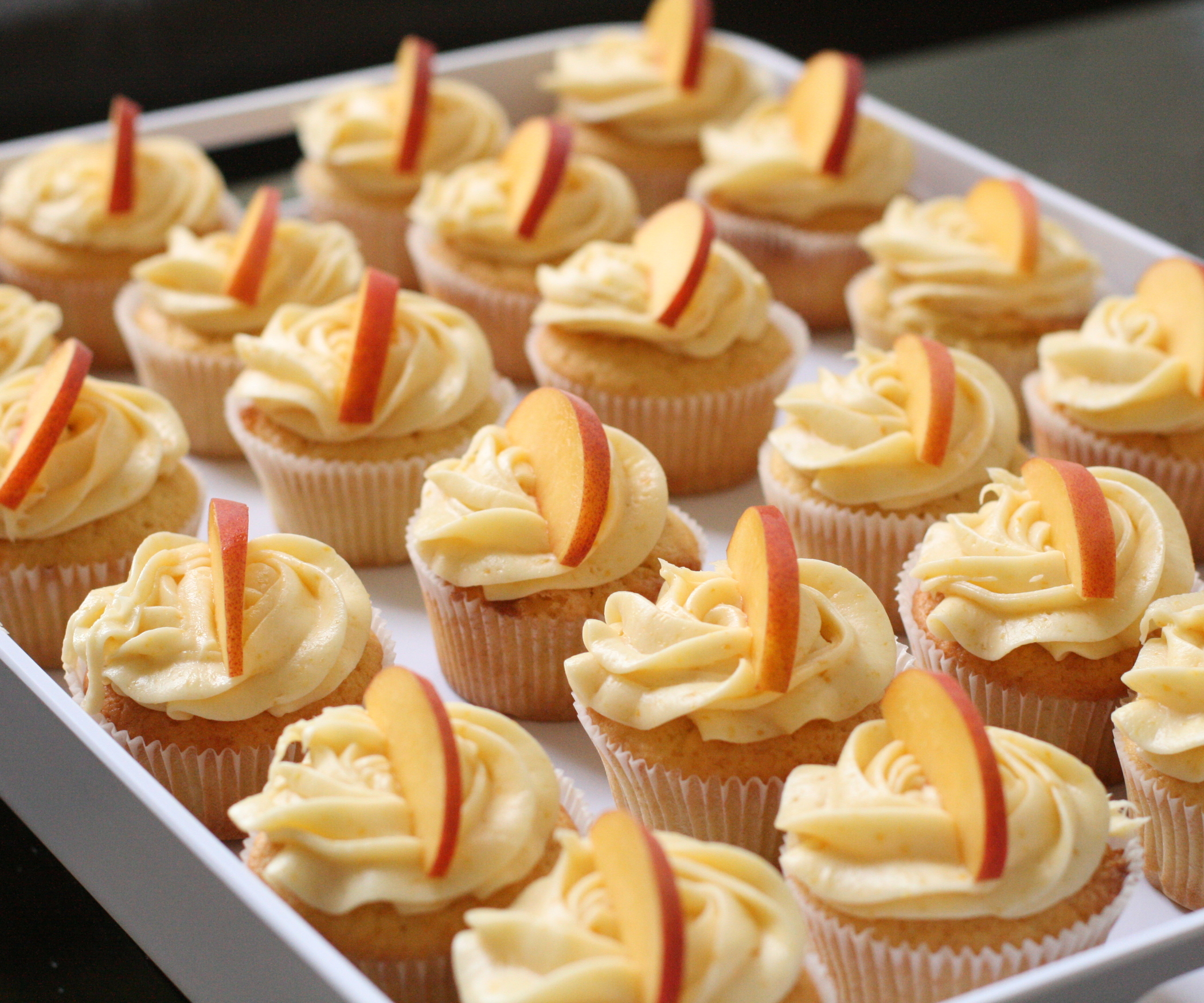 7 Photos of Peach Cupcakes Icing Designs 7 Photos of Peach Cupcakes Icing Designs