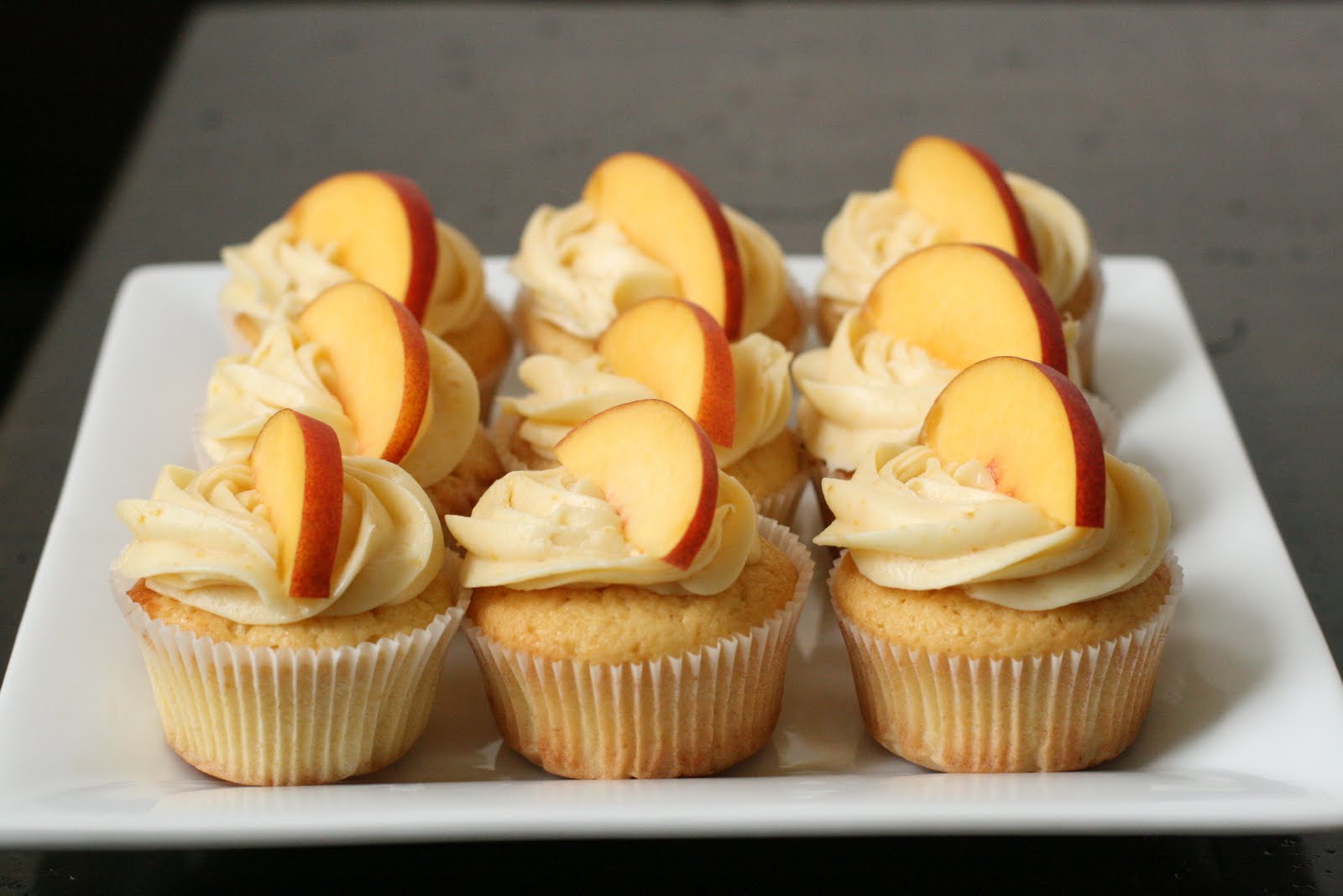 Peach Cupcakes with Cream Cheese Frosting