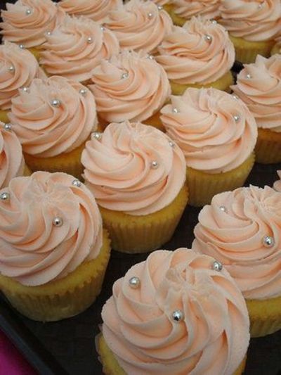 Peach Wedding Cupcakes Peach Wedding Cupcakes