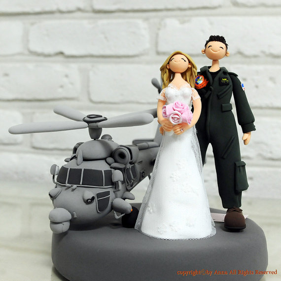 Pilot Wedding Cake Topper