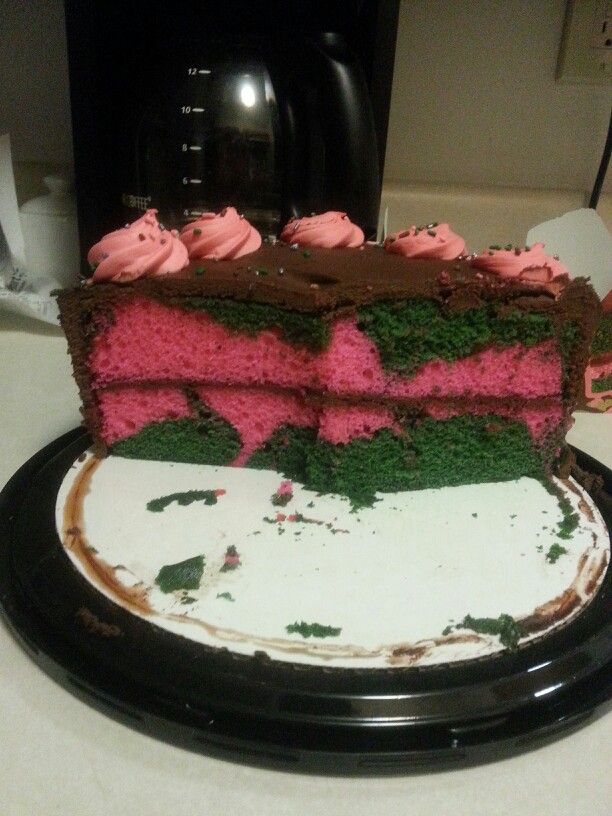 Pink Camo Birthday Cake