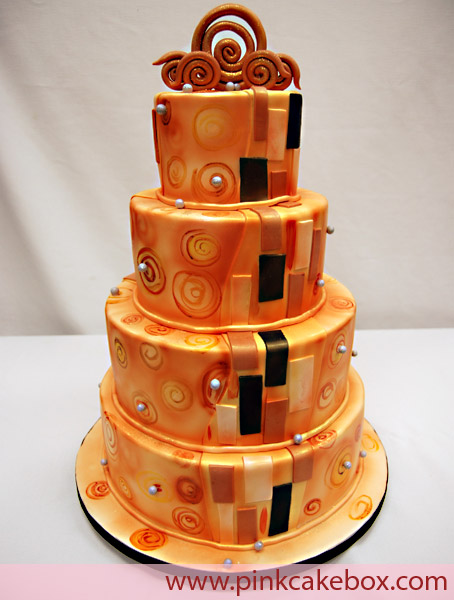 Pink Fall Wedding Cake Pink Fall Wedding Cake
