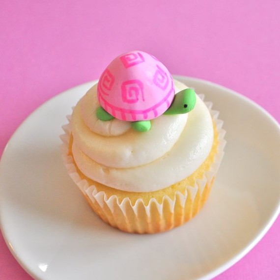 Pink Turtle Cupcakes