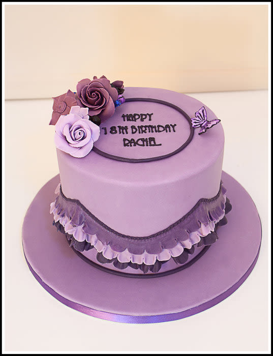 Purple 18th Birthday Cake Purple 18th Birthday Cake