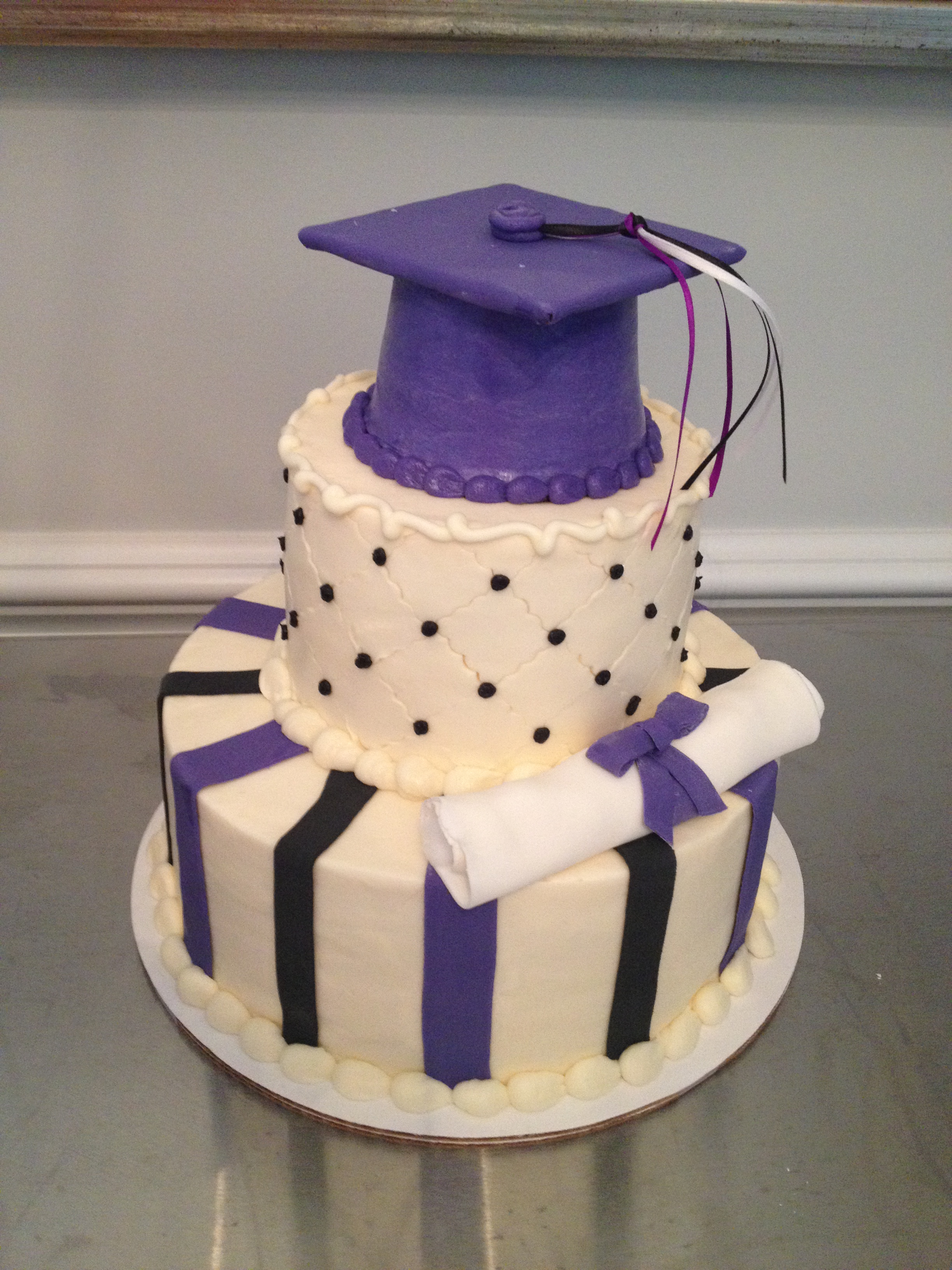 Purple Graduation Cake