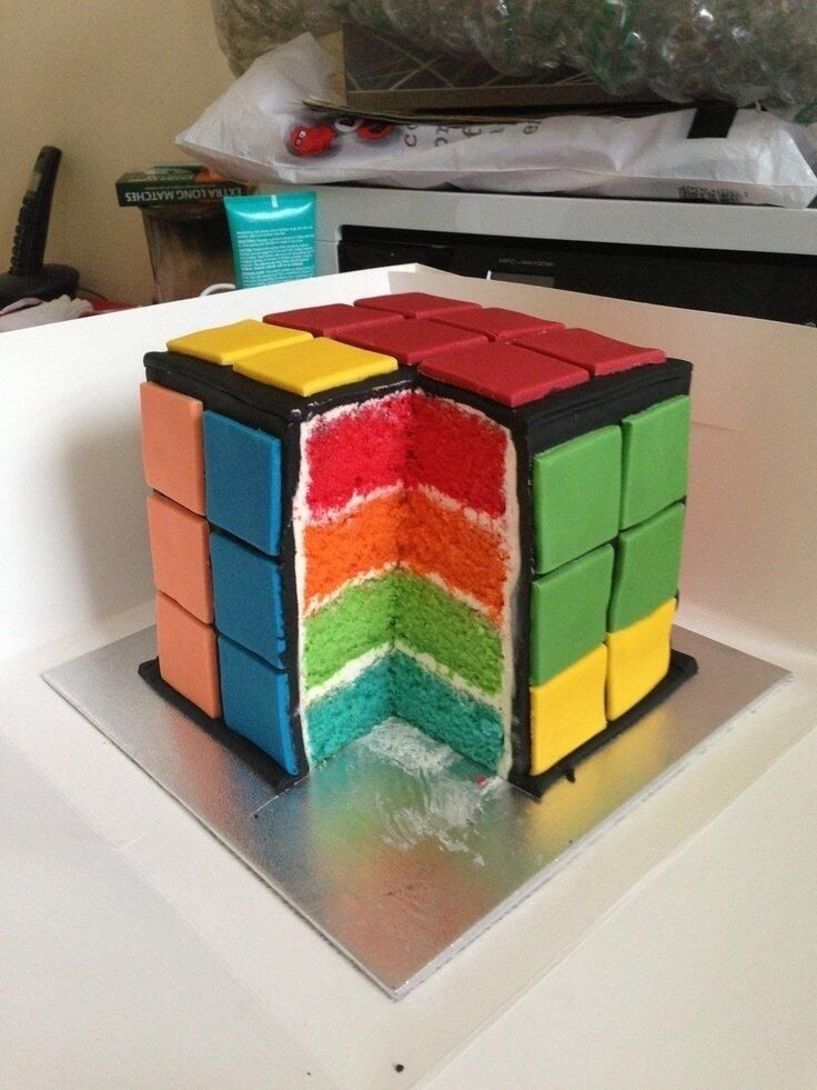 Rubix Cube Birthday Cake Rubix Cube Birthday Cake