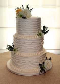 Rustic Buttercream Wedding Cake Rustic Buttercream Wedding Cake