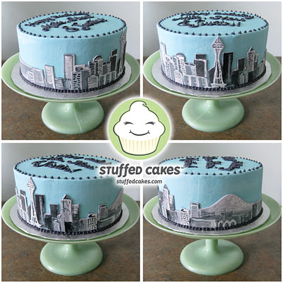 Seattle Skyline Birthday Cake Seattle Skyline Birthday Cake