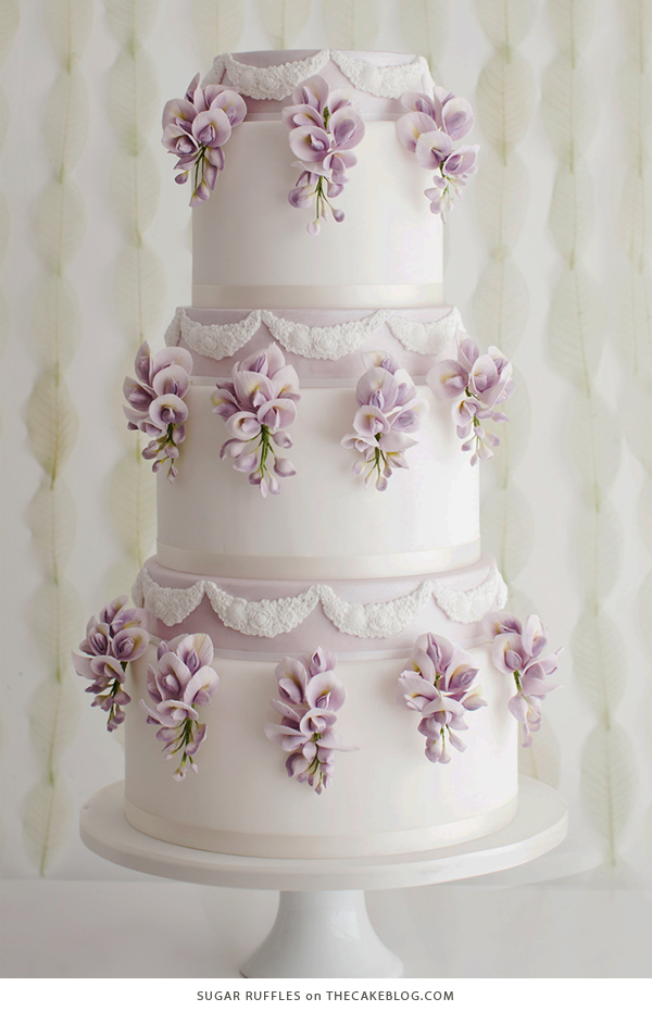 Spring Flowers Wedding Cake