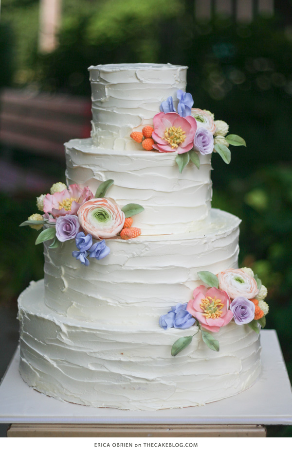 Spring Wedding Cake with Flowers Spring Wedding Cake with Flowers