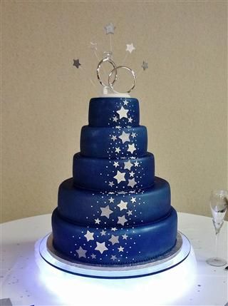 Starry Night Wedding Cake