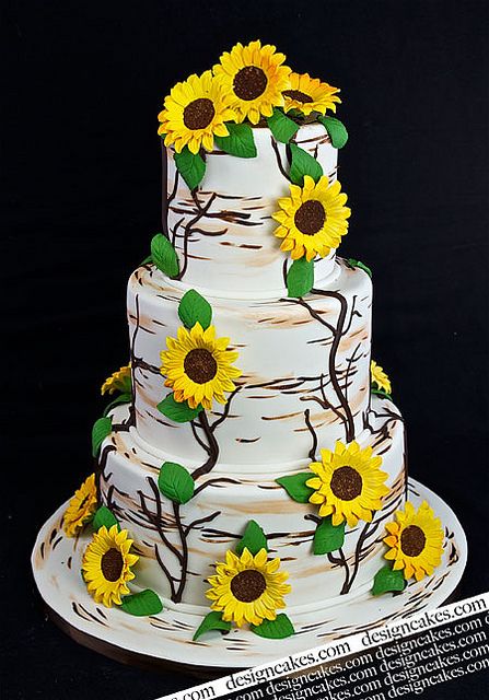 Sunflower Wedding Cake Sunflower Wedding Cake