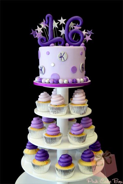 Sweet 16 Birthday Cupcake Cake Sweet 16 Birthday Cupcake Cake