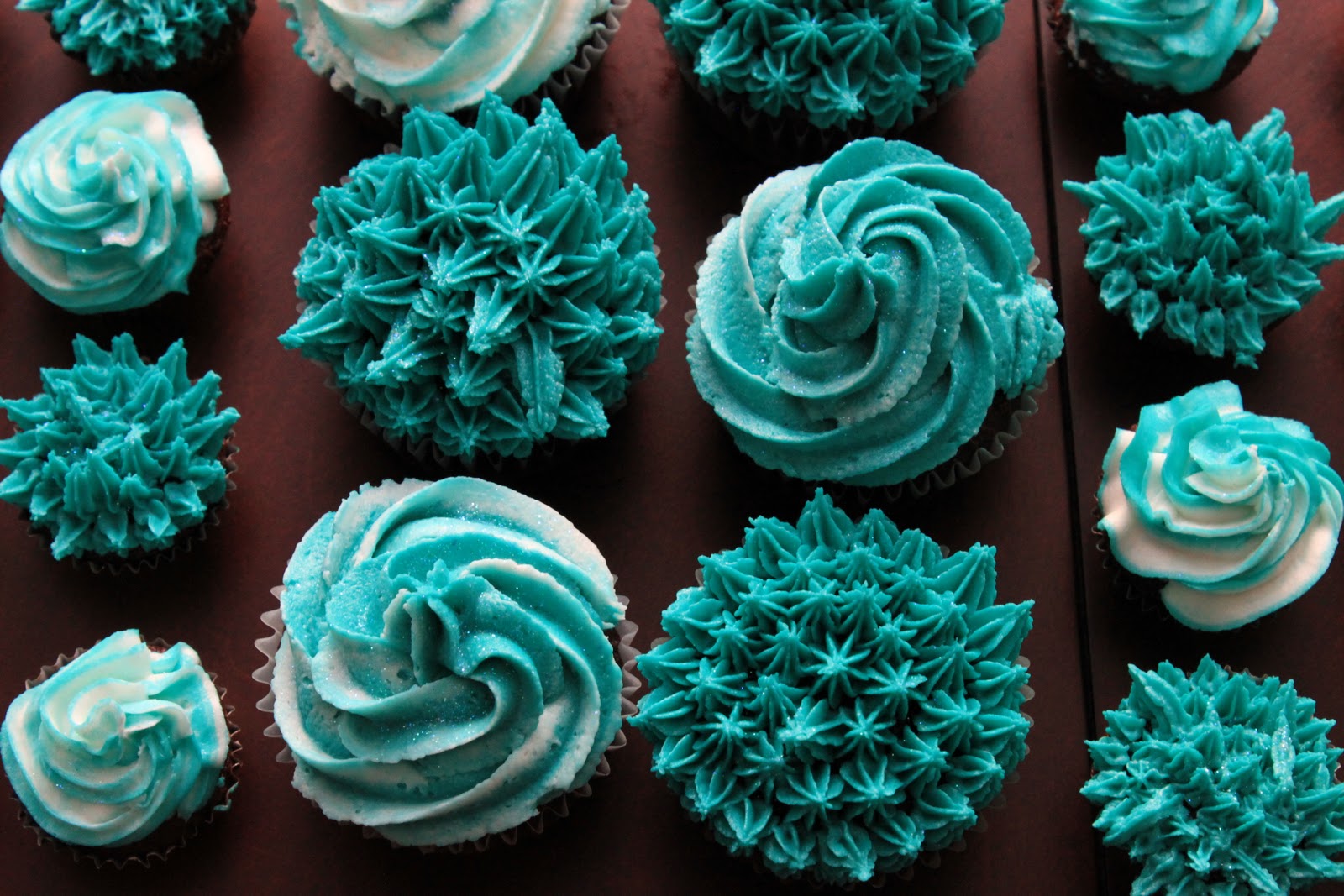 Teal Cupcakes