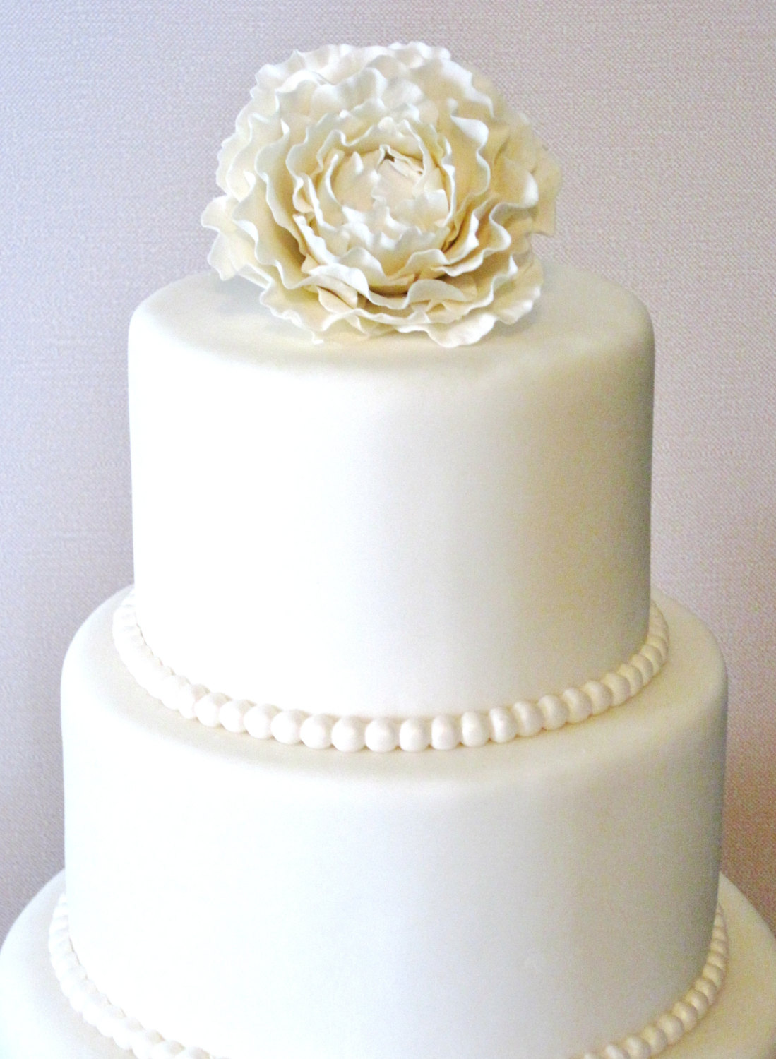 Three Tier Fondant Wedding Cake