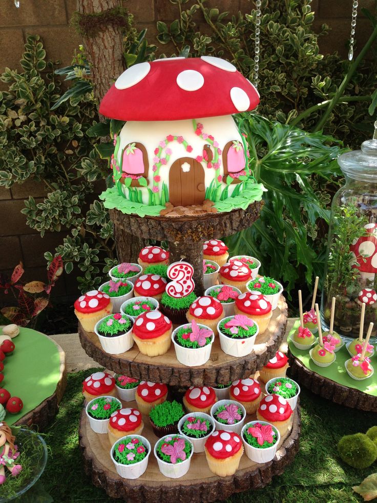 Toadstool Cake & Cupcakes