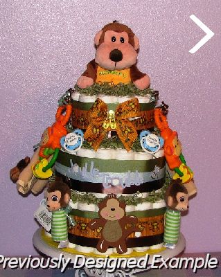 Twin Baby Boy Diaper Cake