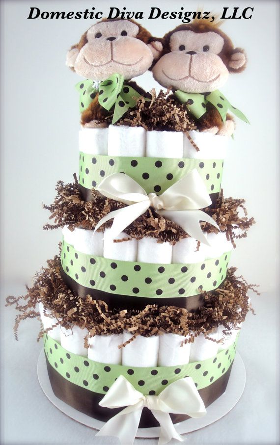 Twin Diaper Cake