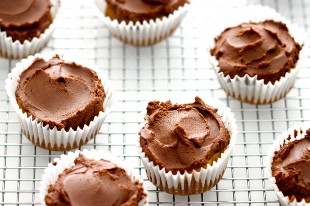 Vegan Avocado Chocolate Cupcakes with Frosting