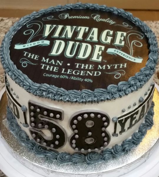Vintage Dude 50th Birthday Cakes for Men