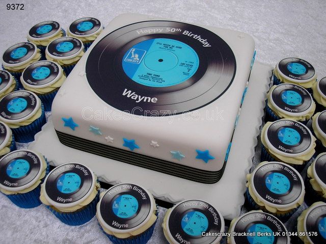 Vinyl Record Birthday Cake