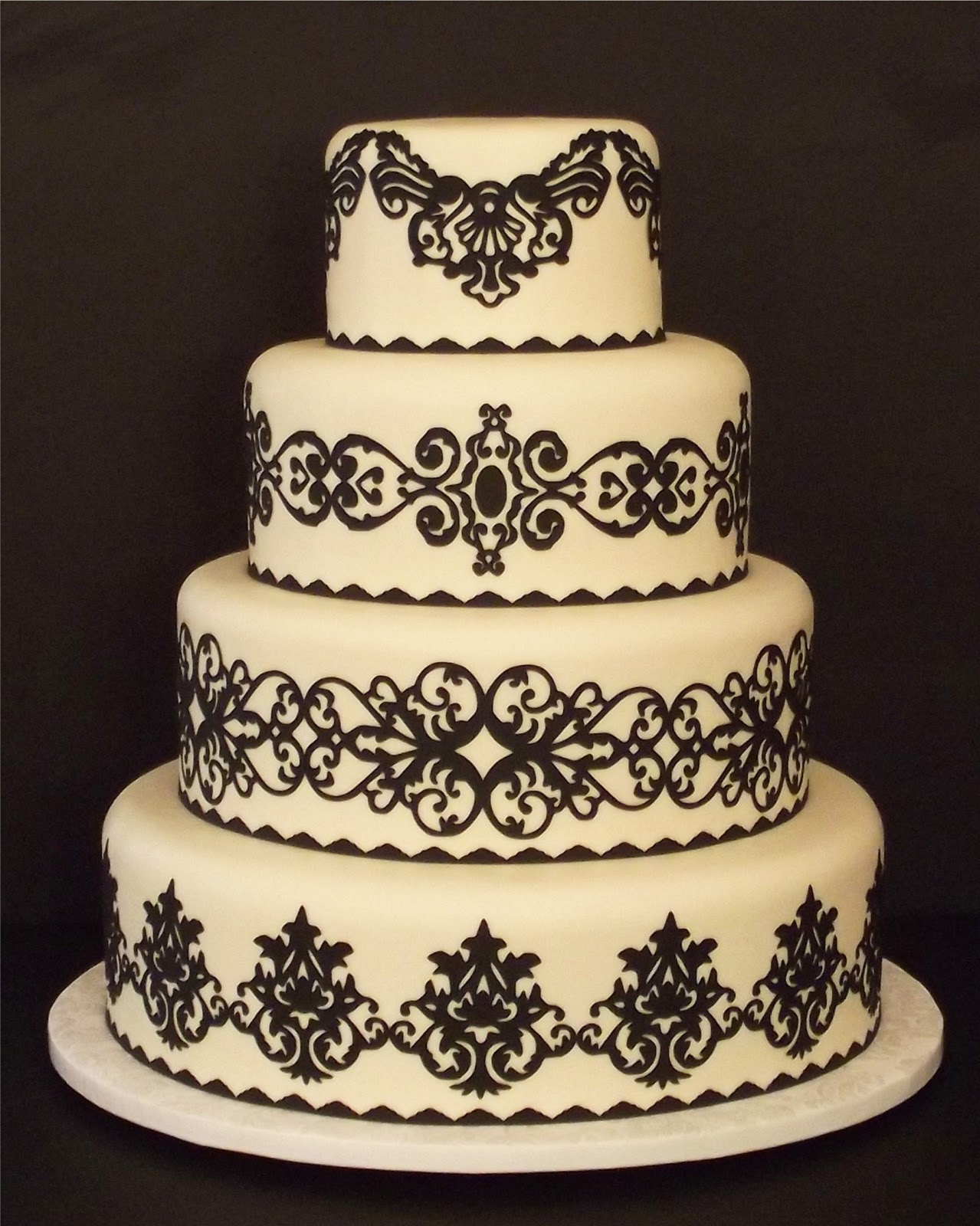 Wedding Cakes with Scroll Designs