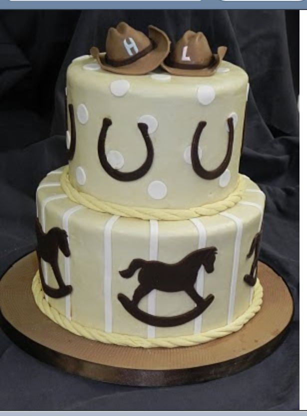 Western Cowboy Baby Boy Shower Cake Western Cowboy Baby Boy Shower Cake
