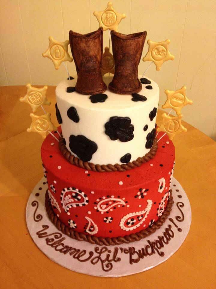 Western Cowboy Theme Baby Shower Cake Western Cowboy Theme Baby Shower Cake