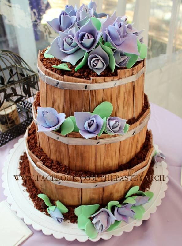 Whiskey Barrel Wedding Cake