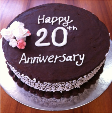 20th Wedding Anniversary Cake