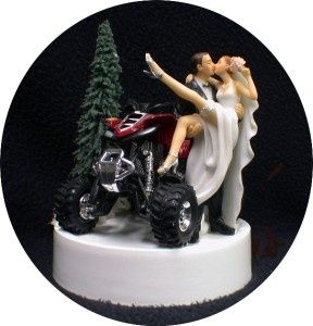 4 Wheeler Wedding Cake Toppers