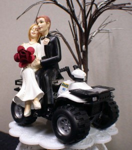 4 Wheeler Wedding Cake Toppers