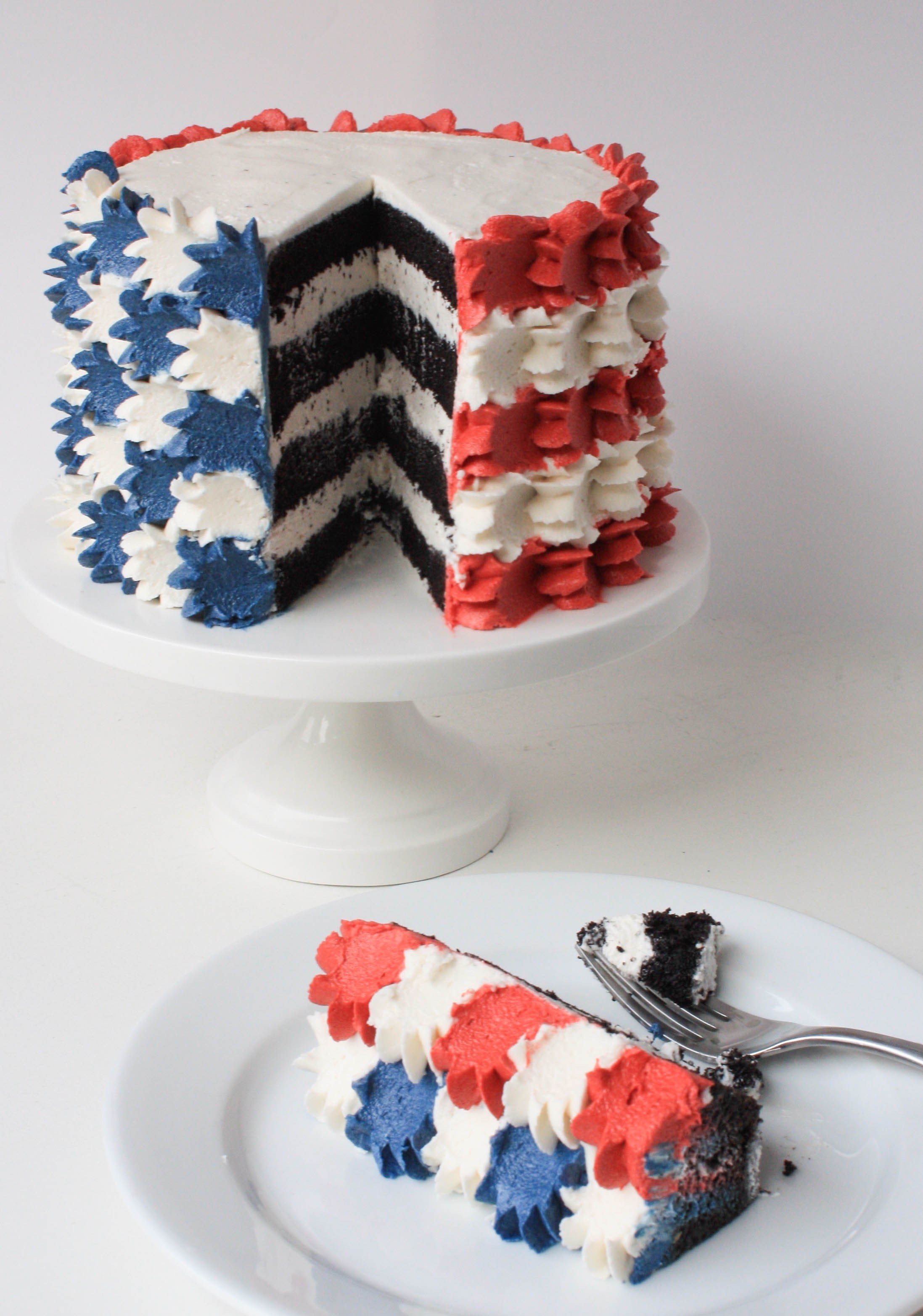 4th of July Stars and Stripes Cake