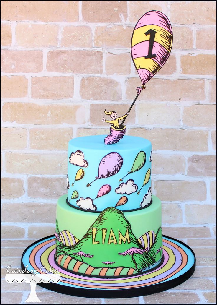 All the Places You'll Go Dr. Suess Cake