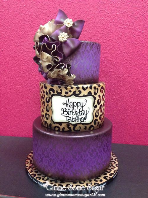 Animal Print Birthday Cake Animal Print Birthday Cake