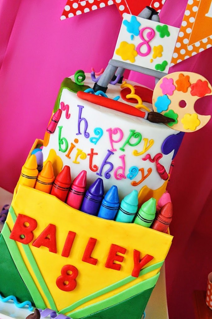 Art Themed Birthday Party Cake