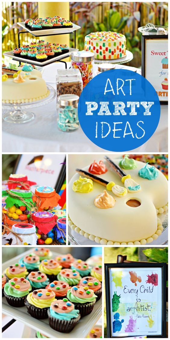 Art Themed Birthday Party Cake