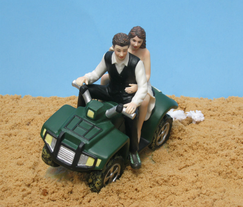 ATV Camo Wedding Cake Topper