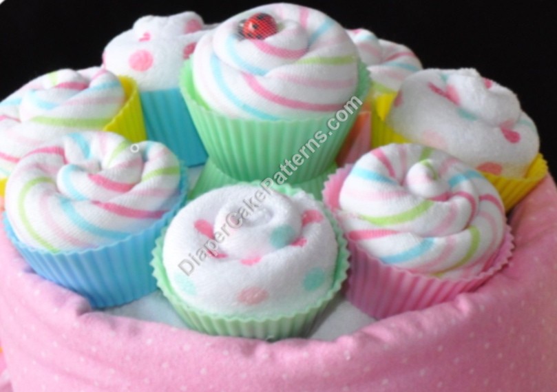 Baby Shower Diaper Cupcake Instructions