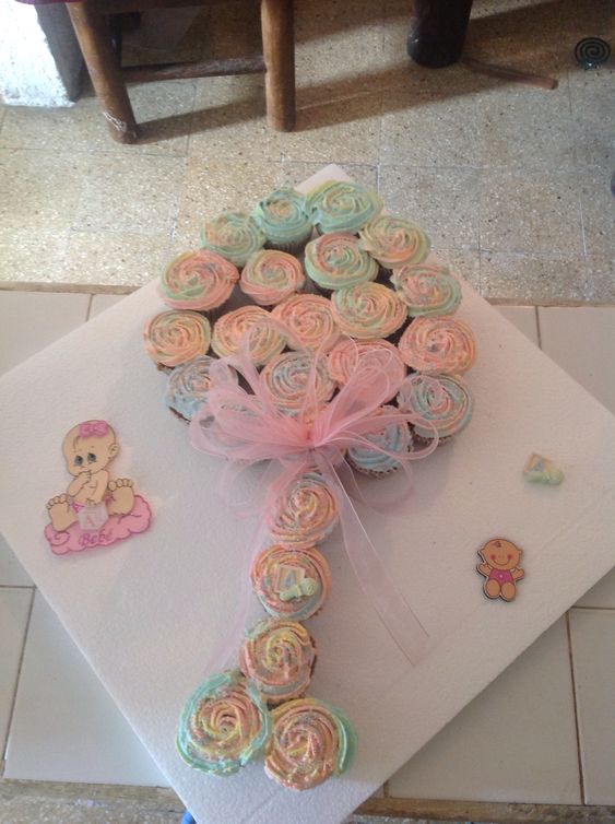 Baby Shower Pull Apart Cupcake Cake